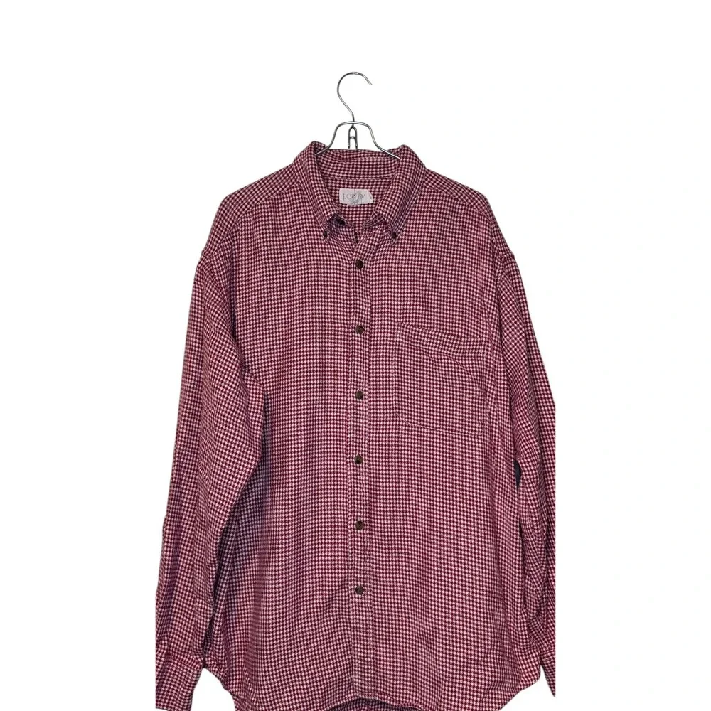 J.Crew Mens Shirt Vintage Oarsman‎ Hounds tooth Long Sleeve Button Down Medium